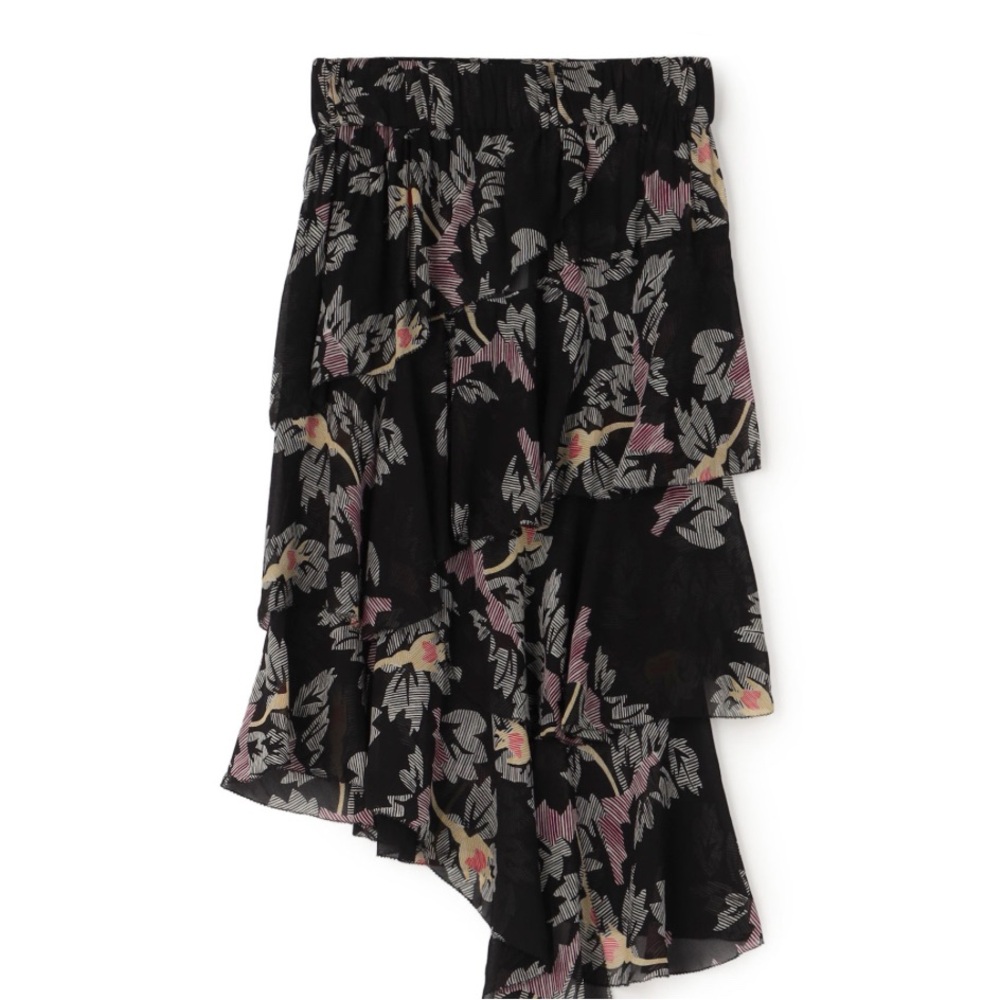 Isabel Marant etoile Black Floral Jeezon Skirt